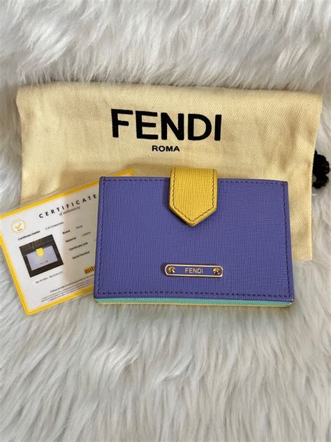 fendi accordion card holder